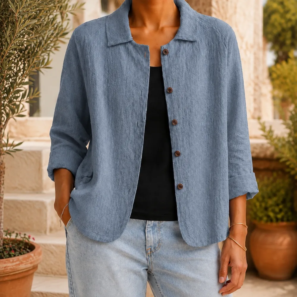 Relaxed Collared Blouse