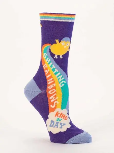 Women's Shitting Rainbows Crew Socks