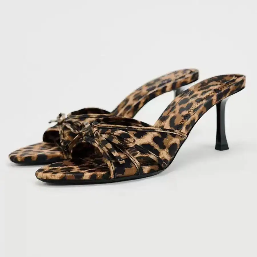 Bow Kitten Heel Sandals