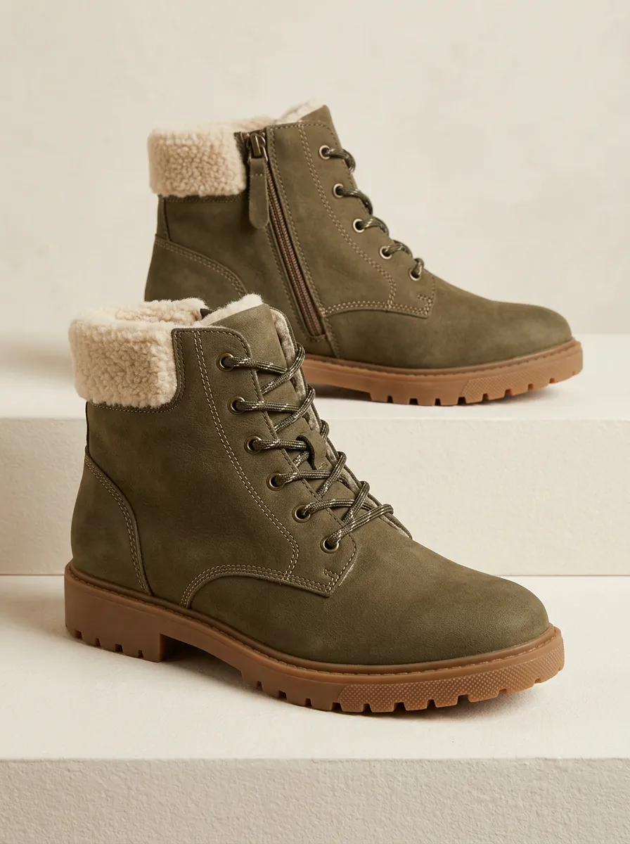 Functional Faux Fur Lined Fur Lined Design Unisex Warm Boots