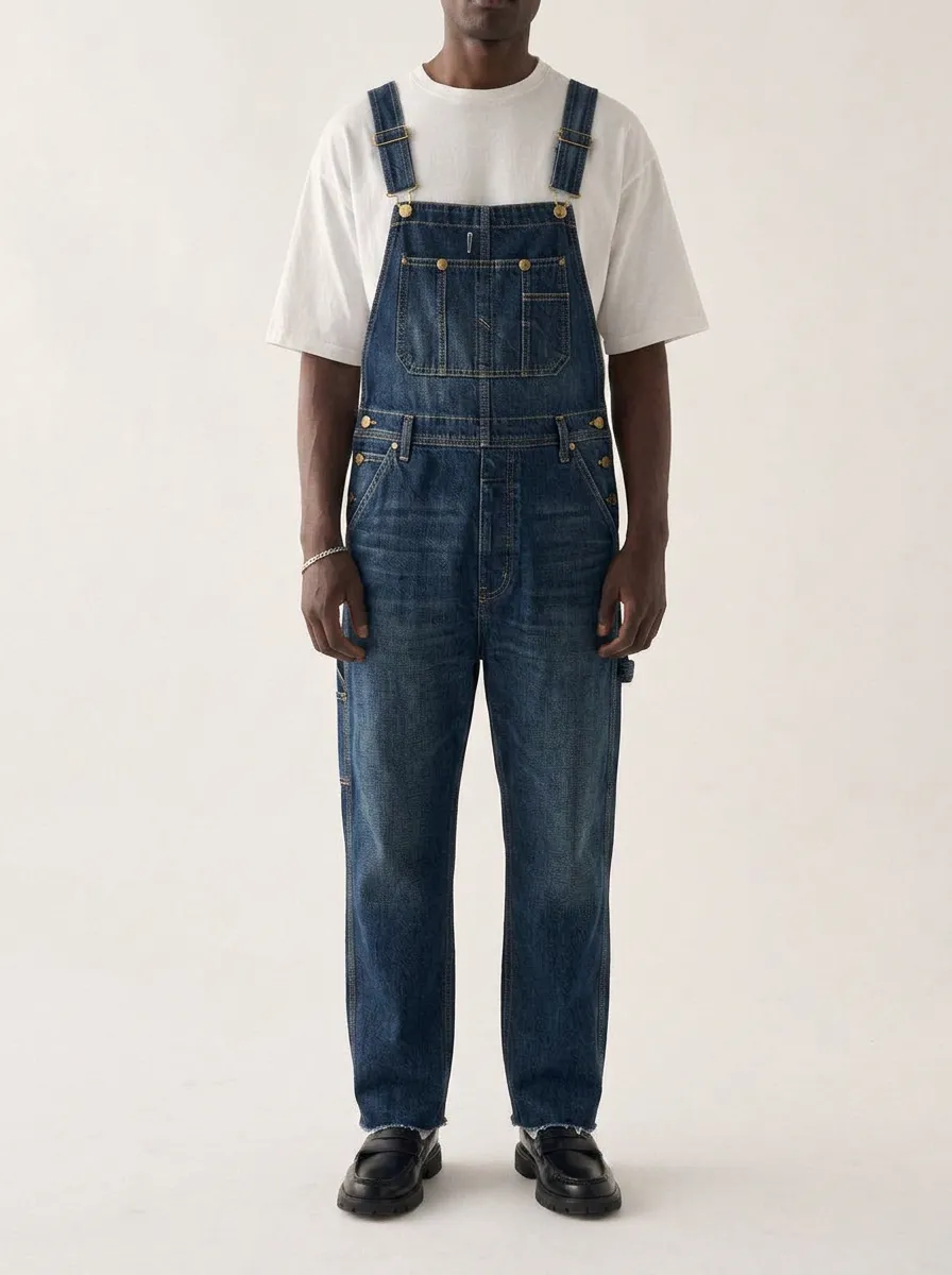 Men's Vintage Wash Denim Bib Overalls