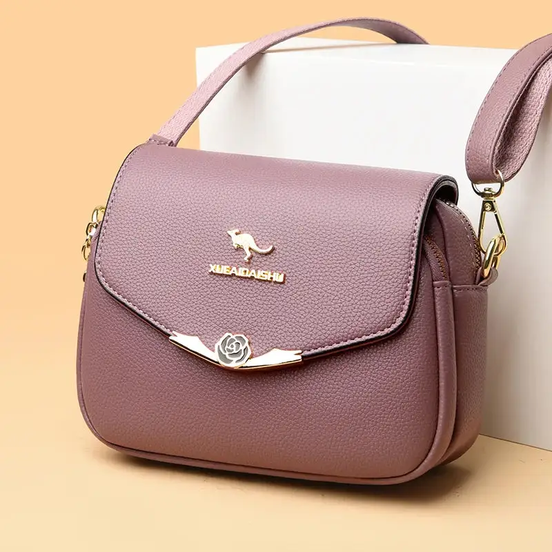 Modern Soft Zip-Top Crossbody Bag
