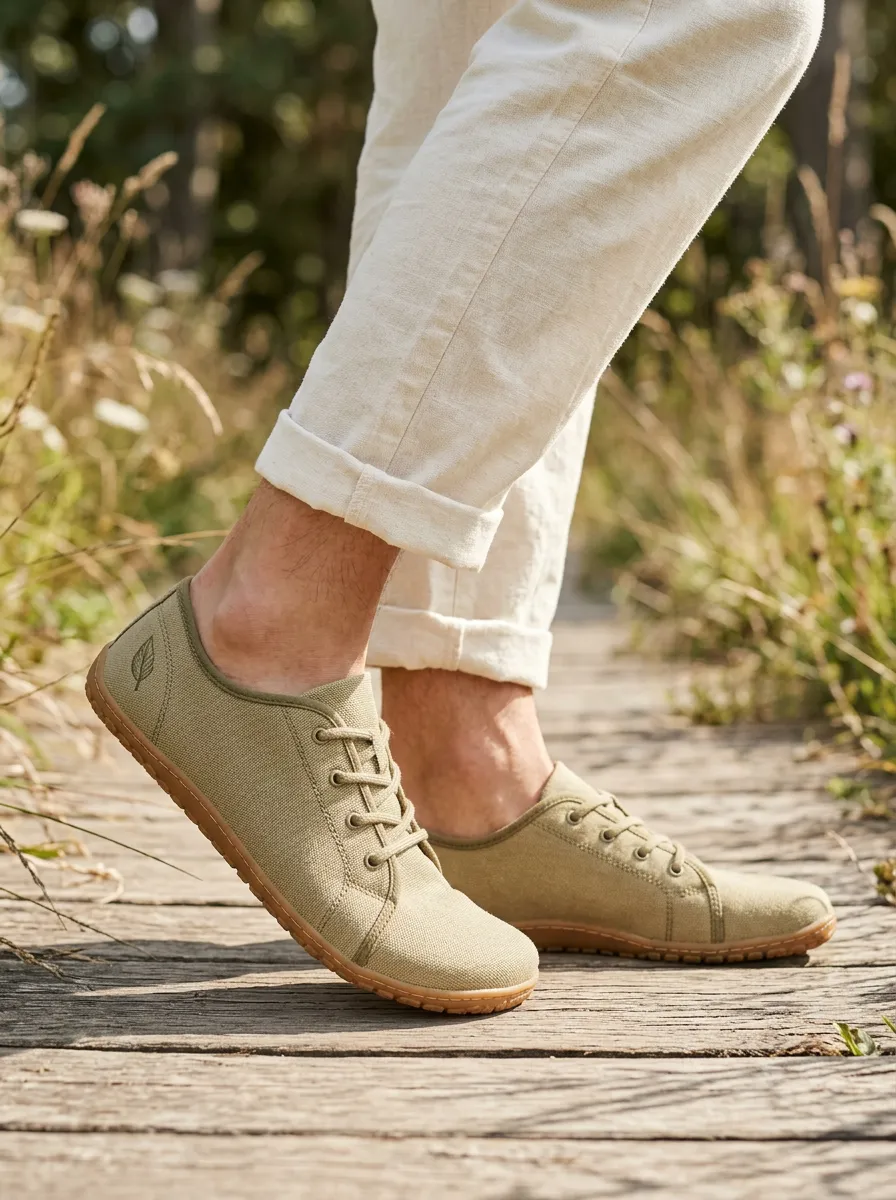 Trail-Inspired Leaf Graphic Fit Unisex Barefoot Shoes