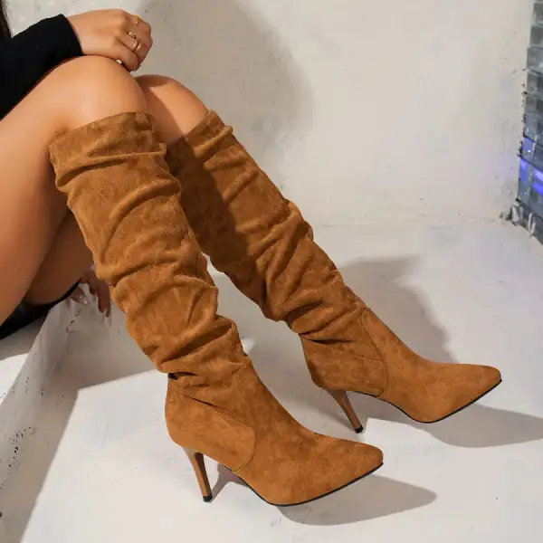 Casual Point Toe Stiletto Boots