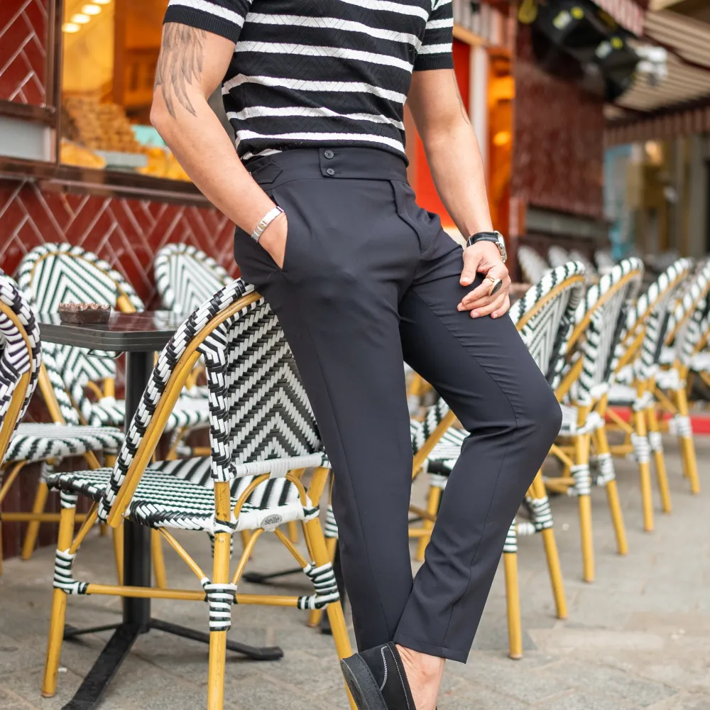 Structured Slim Fit Refined Chino Trousers
