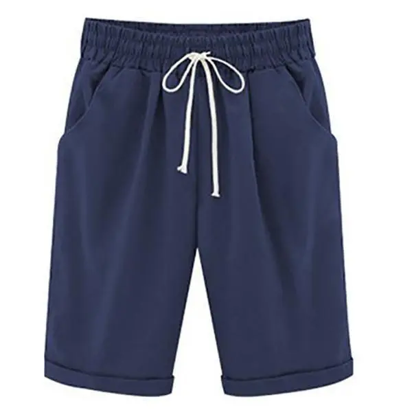 PLUS SIZE POCKETS CASUAL SHORTS