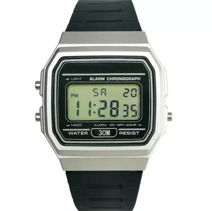 Vintage Square Digital Watch for Men Women, Multi-Function Alarm Chronograph Waterproof Sports Electronic Wrist Watch