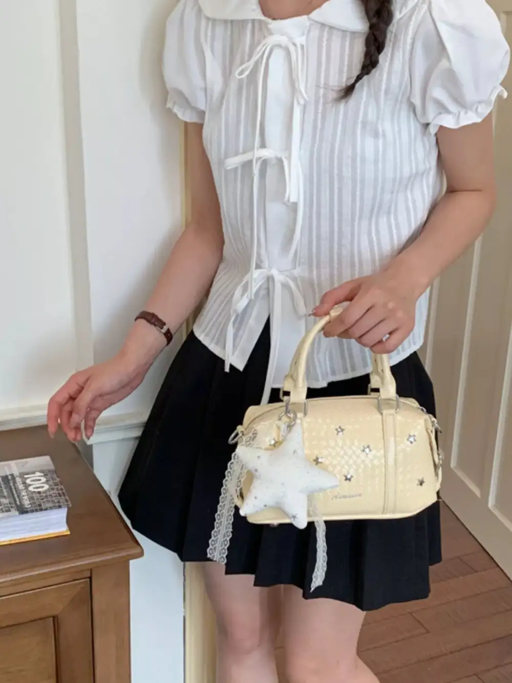 Women's Star-Embellished Crossbody Bag