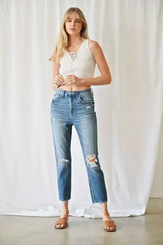 Denim High Rise Mom Jean Jeans