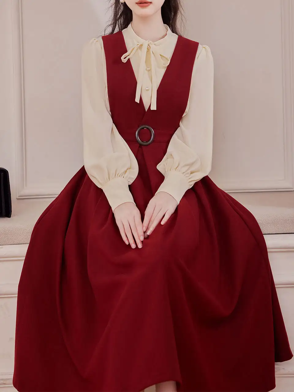 Bow Shirt Maxi Dress