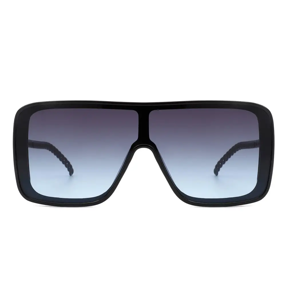 Fabric Square Flat Top Frame Sunglasses