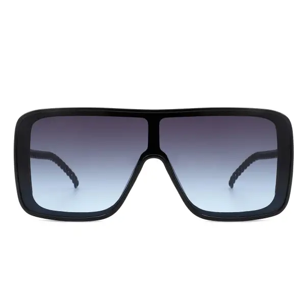 Fabric Square Flat Top Frame Sunglasses