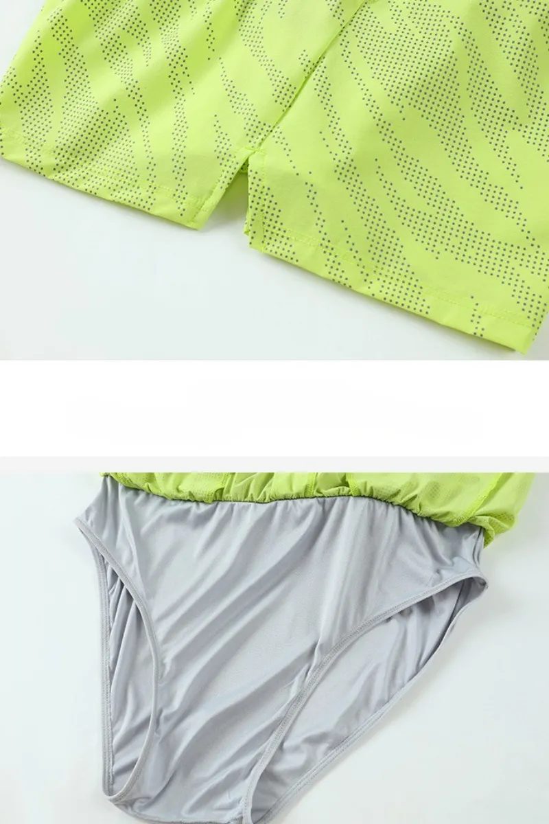 Storage Pocket Dual Layer Reflective Detail Athletic Shorts