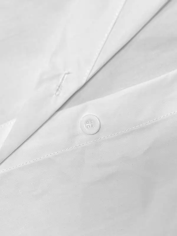 Women's Buttoned Lapel-Collar Relaxed Blouse