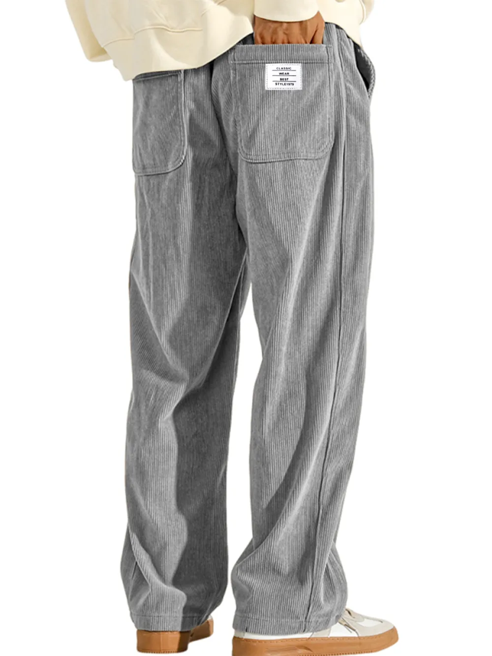 Garment Washed Corduroy Utility Pants