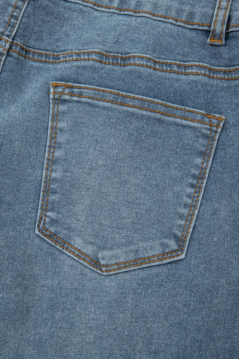 Women's Two Button High Waist Piping Trim Bootcut Jeans