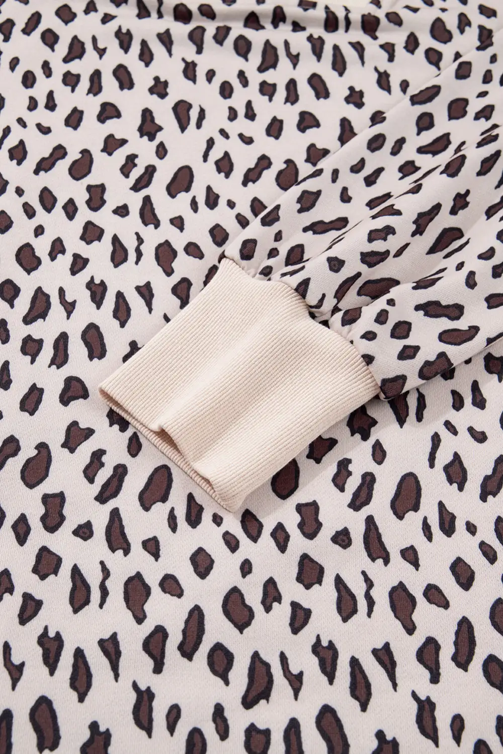 Textured Detail Animal Print Patchwork Zip Front Mini Dress