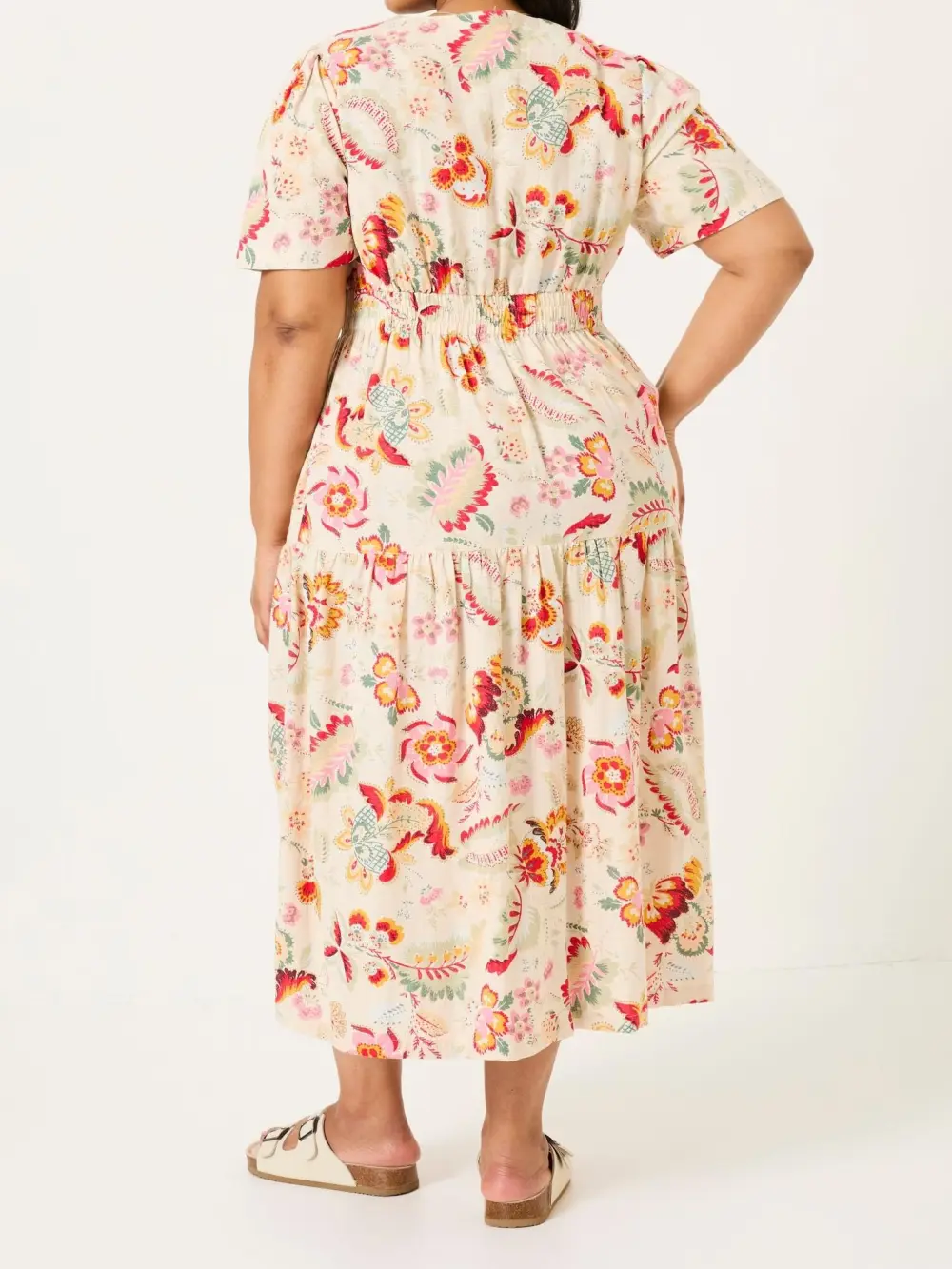 Cream Gigi Midi Dress