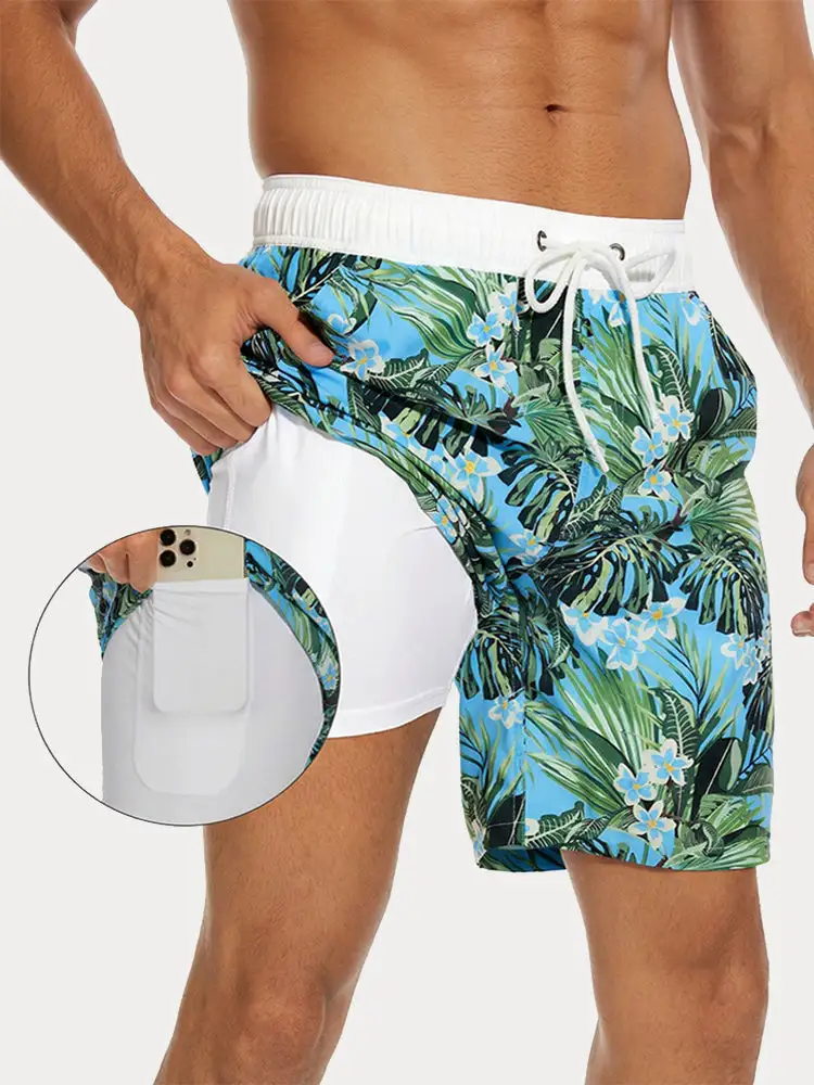 Printed Swim Trunks