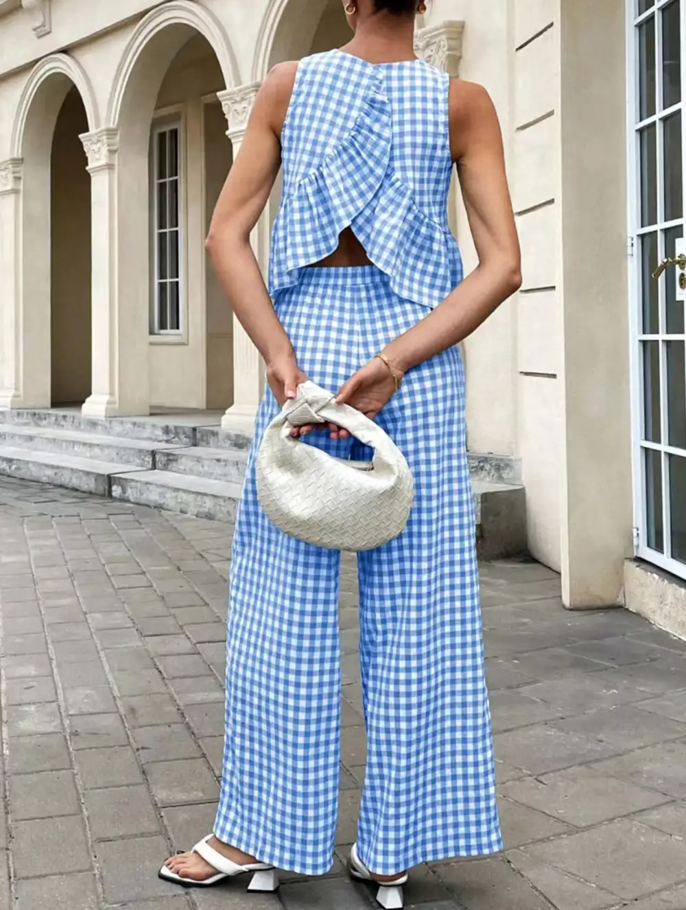 Sleeveless Top Pants Two Piece Set