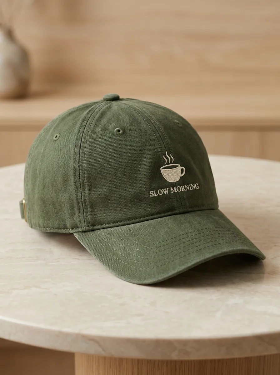 Classic Edition Coffee-Lover Slow-Morning Embroidered Unisex Baseball Cap