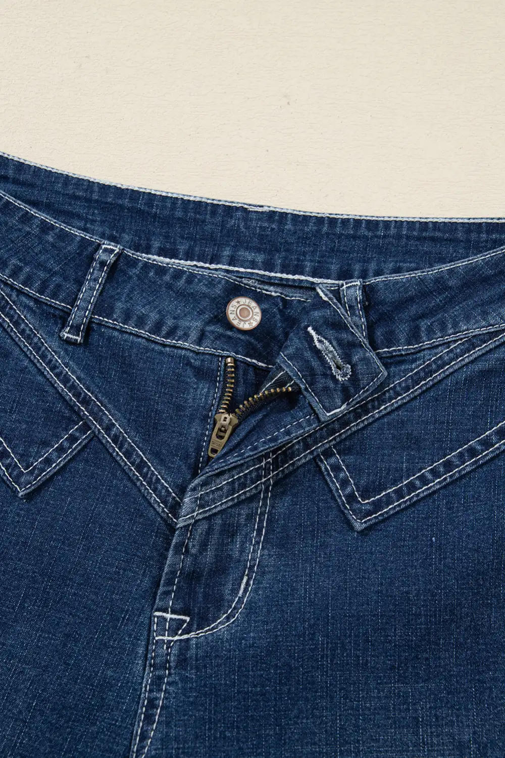 Loose Fit Cuffed Denim Jeans