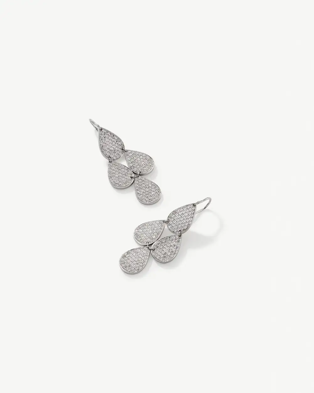 Pave Four Drop Earrings