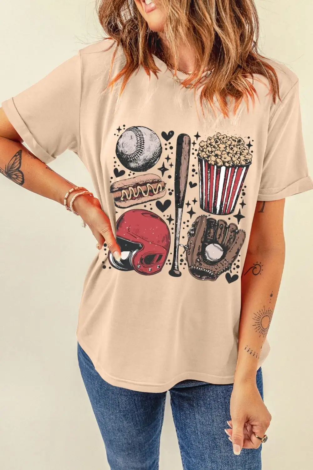 Athletic Active Graphic Casual T-Shirt