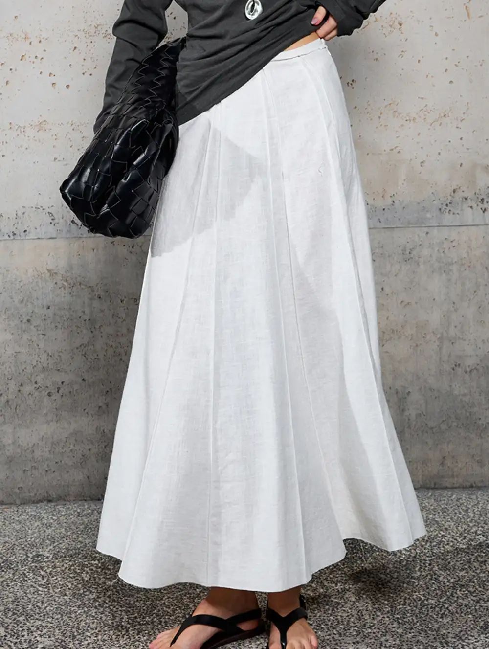 Linen Blend Mermaid Skirt