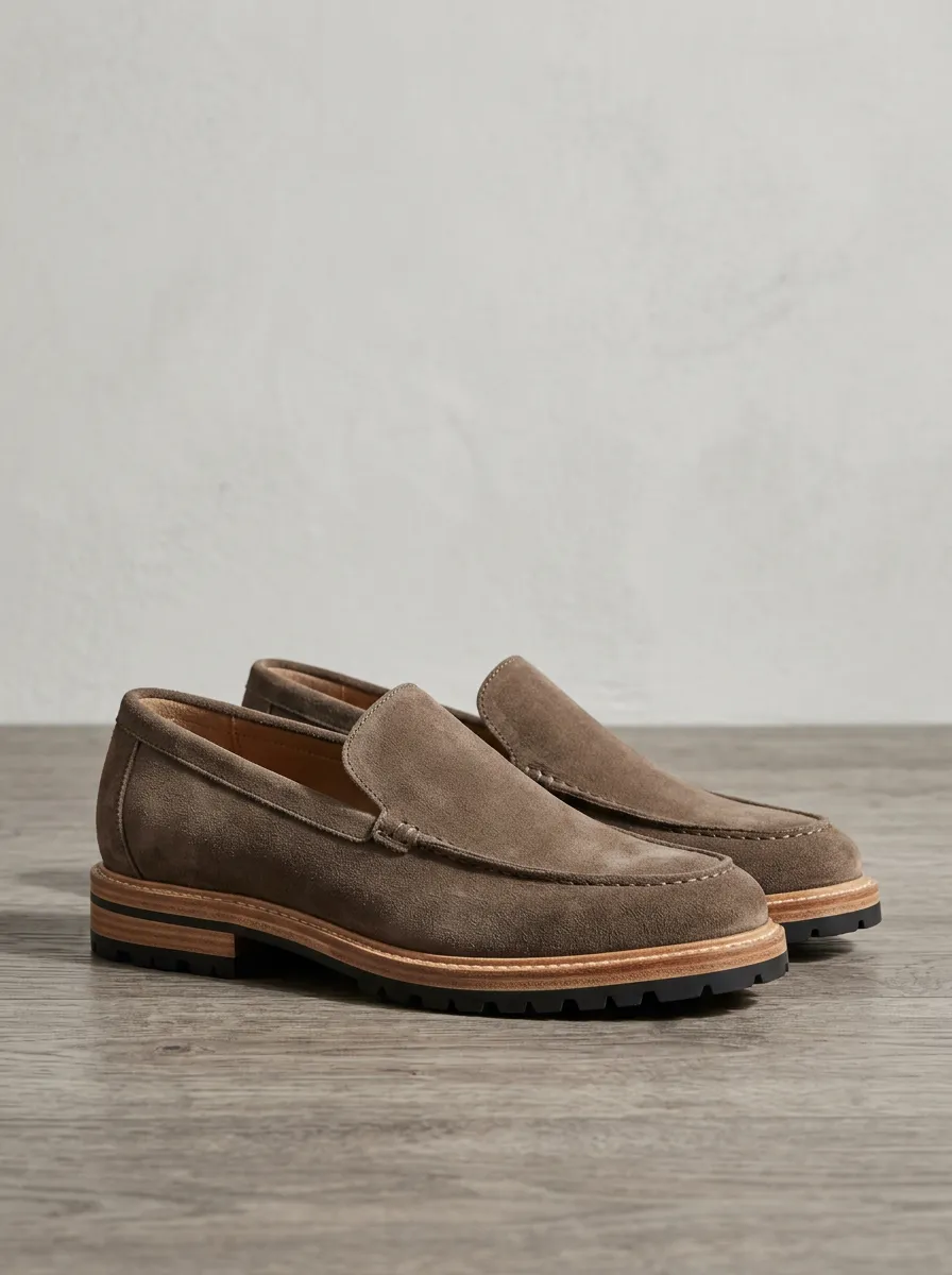 Women's Classic Casual Suede Wood Sole Loafers