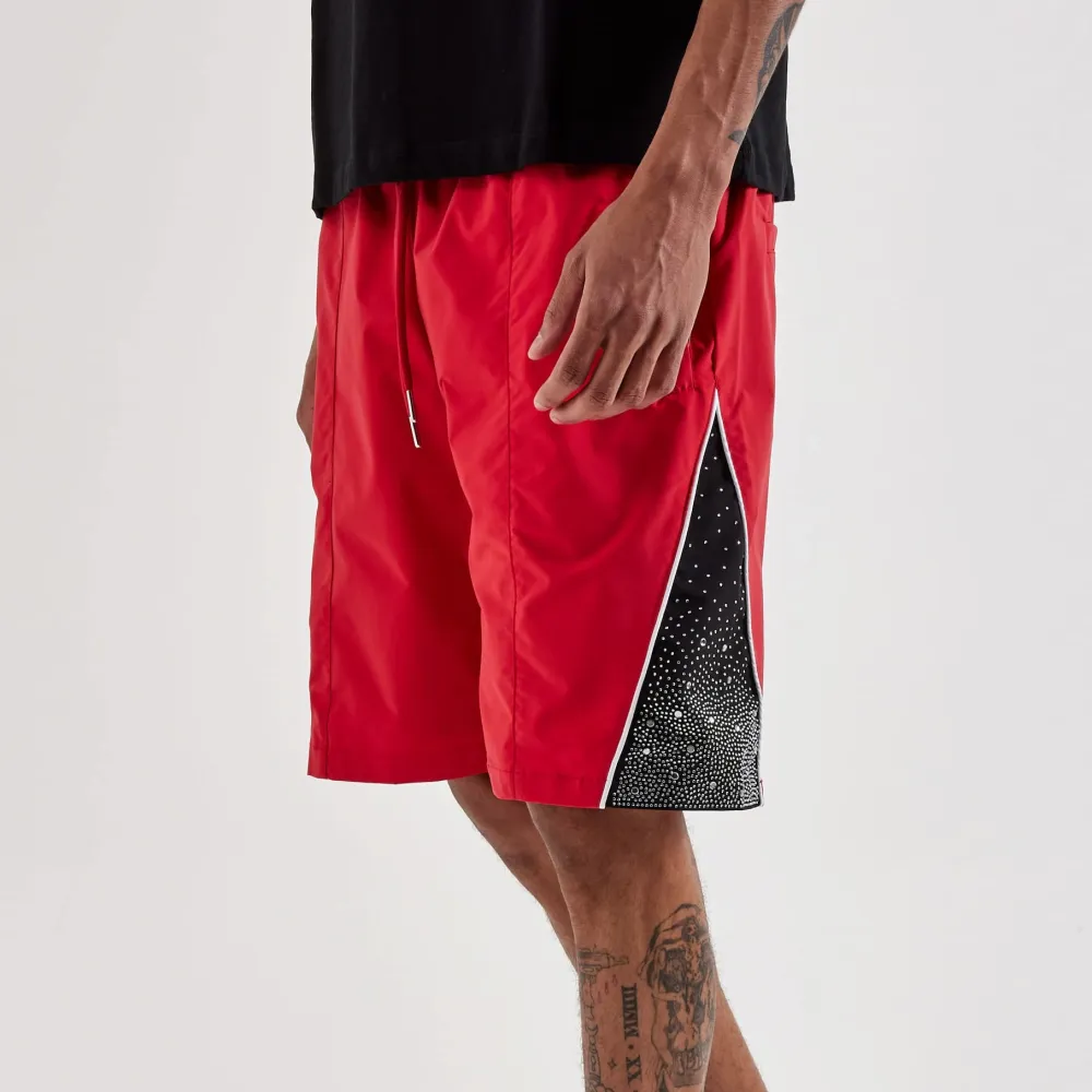 Rhinestone Nylon Shorts