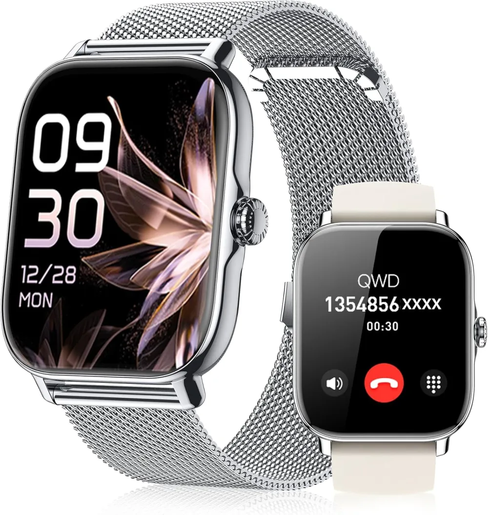 Smart Watch for Women Men- Answer/Make Call, 2025 IP68 Waterproof Fitness Step Tracker Watch with Sleep Monitor/Activity Counter/110+ Sport Mode, Smartwatch for Andriod iPhone iOS Samsung Compatible