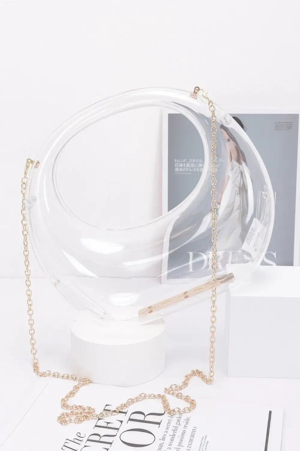 Textured Transparent Acrylic Clutch