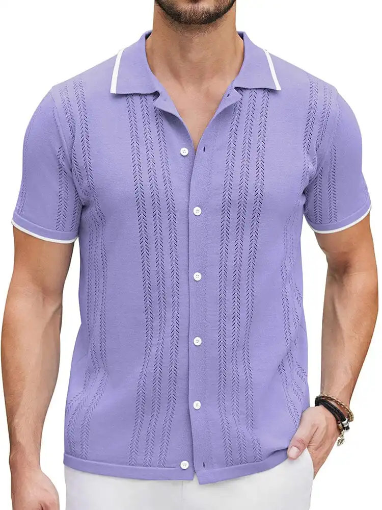Casual Breathable Knit Shirt