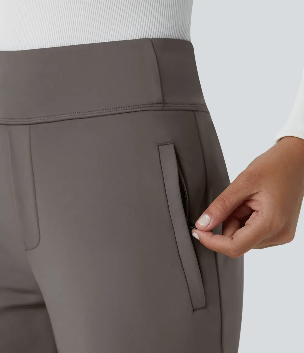  DayStretch Mid Rise Side Zipper Pocket Work Flare Pants