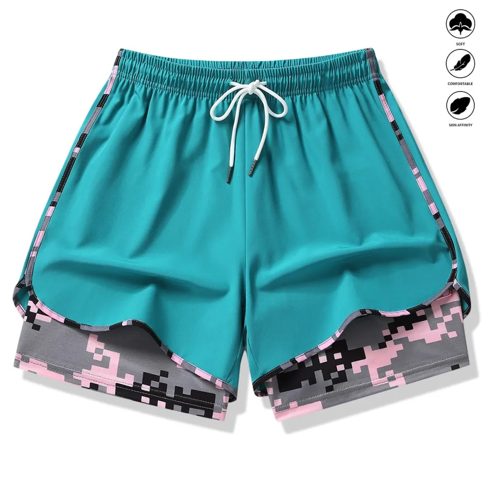Women’s Casual Athletic Shorts with Built-In Liner
