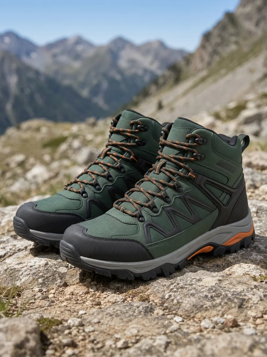 Men's Outdoor Hiking Green Mountain Printed Boots