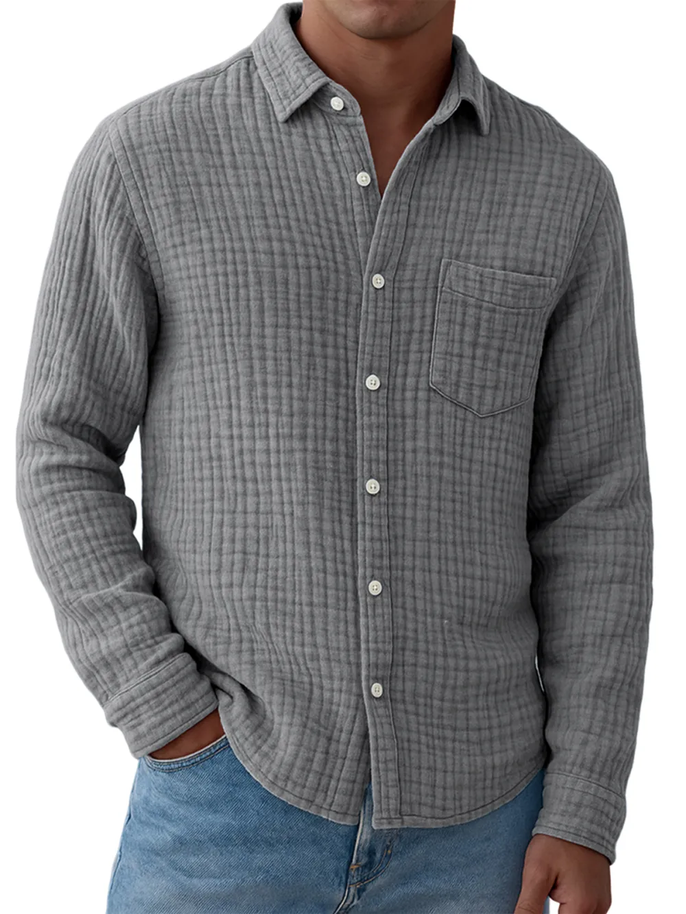 Gauze Cotton Pocket Shirt