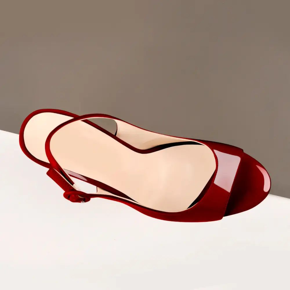 Open Toe High Heel Slingback Modern Sandals