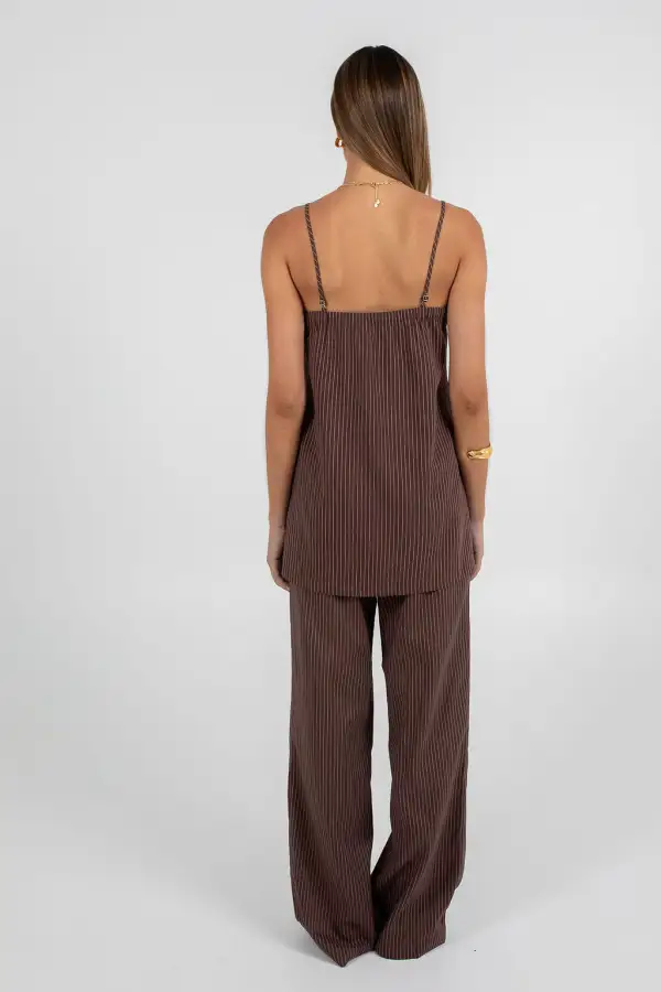 Pinstripe Sleeveless Top