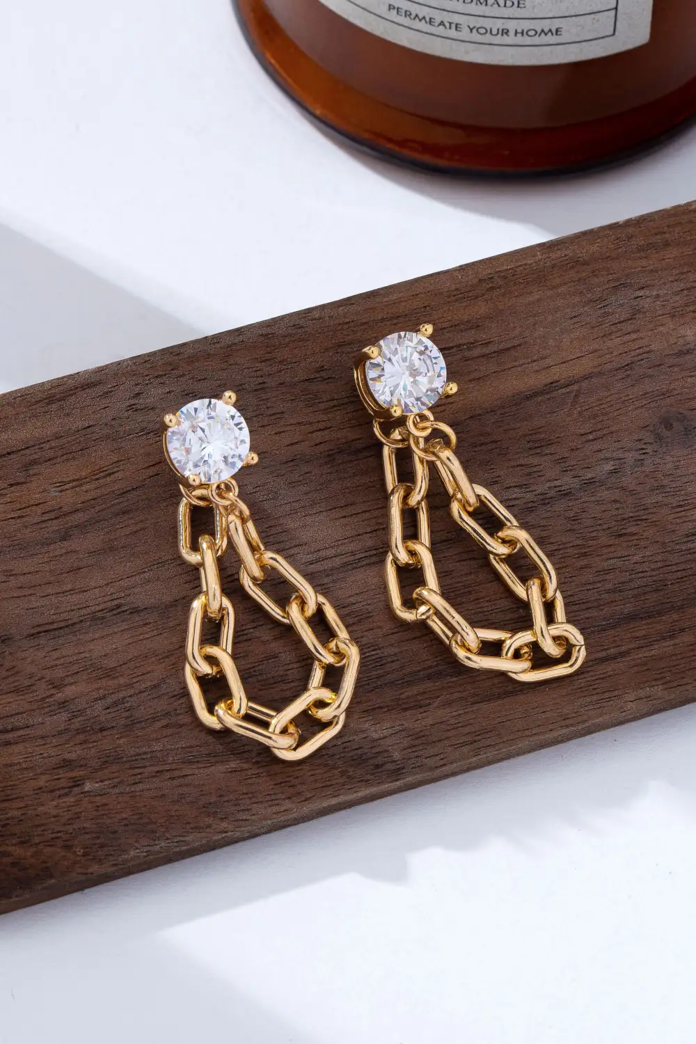 Crystal Stud Hoop And Drop