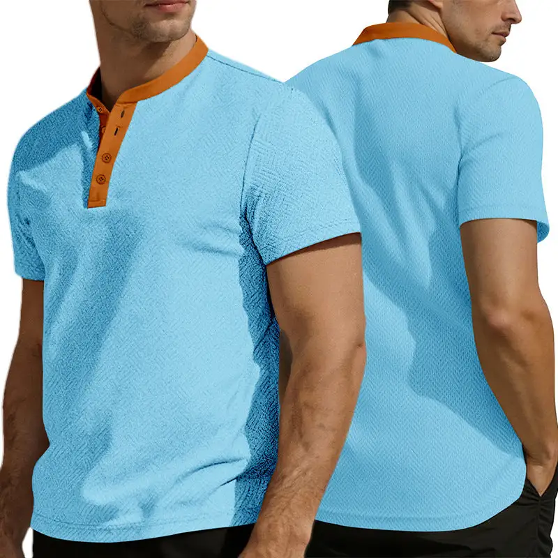 Jacquard Short Sleeve Polo Shirt