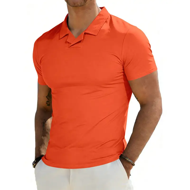 Short Sleeve Slim Fit Cotton Polo Shirt