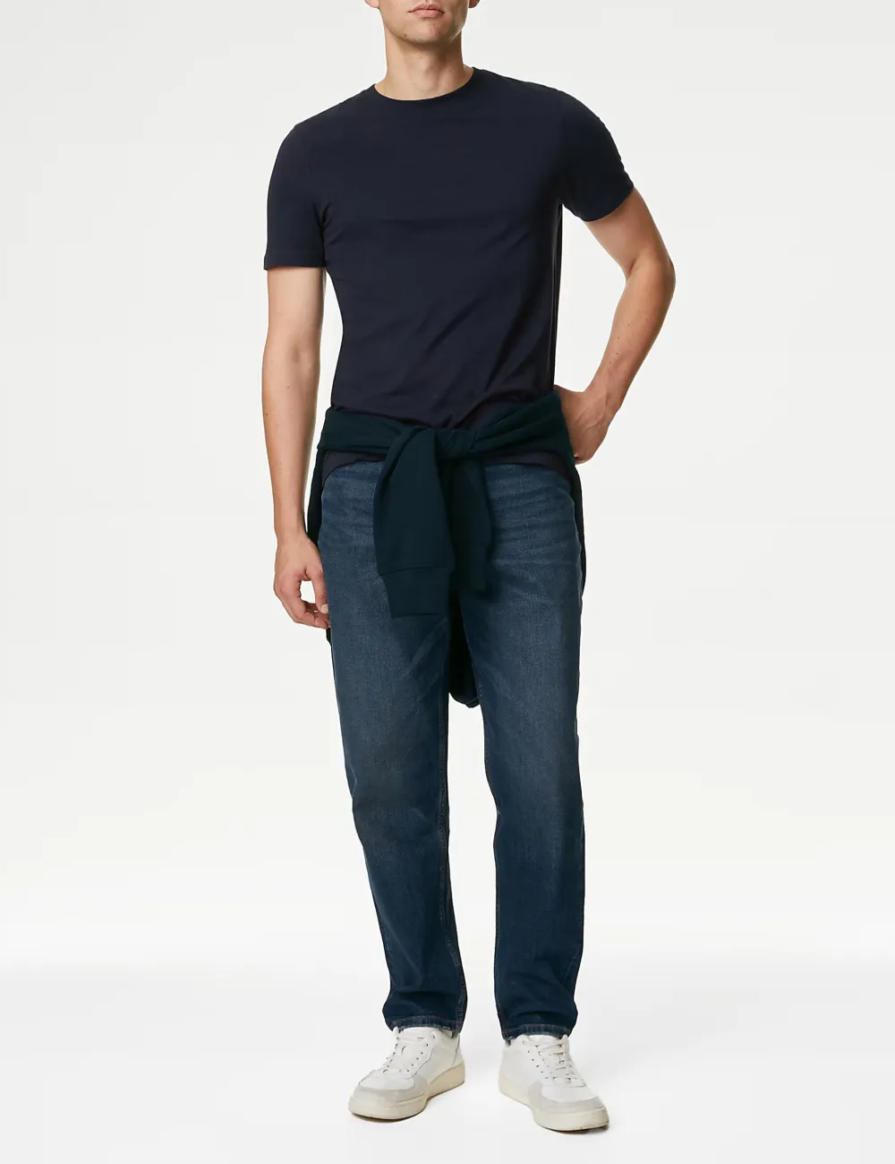 White Basic Crew Neck Short Sleeve Tee