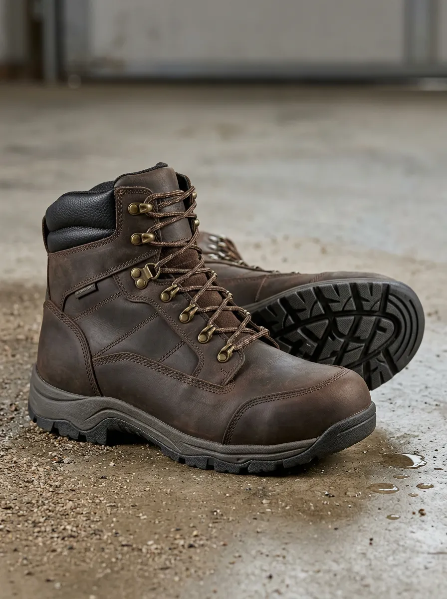 Clean-Look Lace Silhouette Men' Waterproof Work Boots