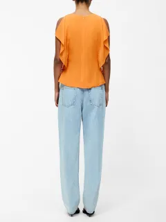 Elegant Solid Color Sleeveless Round Neck Top
