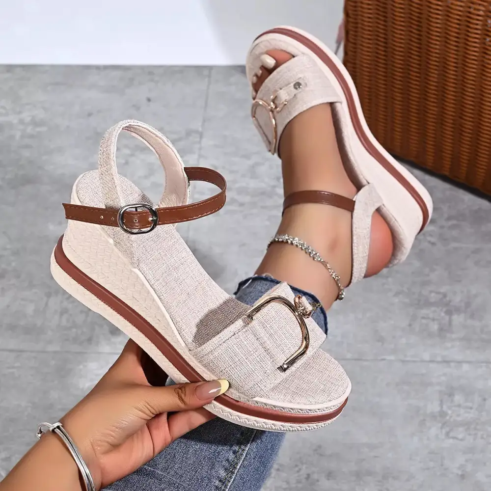Boho Fresh Open Toe Wedge Sandals