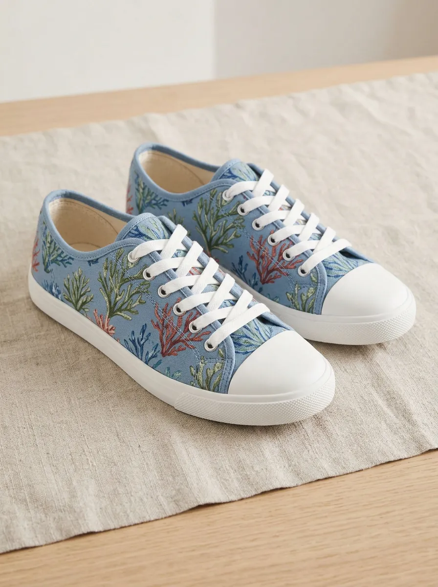 Women's Refined Ocean Lover Reef Patterned Canvas Shoes