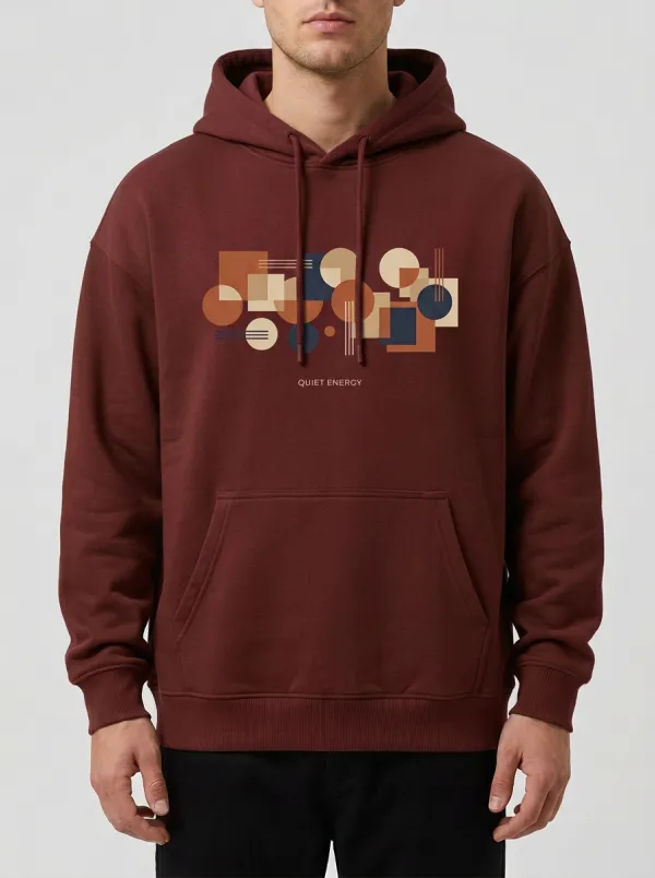 Unisex Stacked Geometric Artwork Hoodie