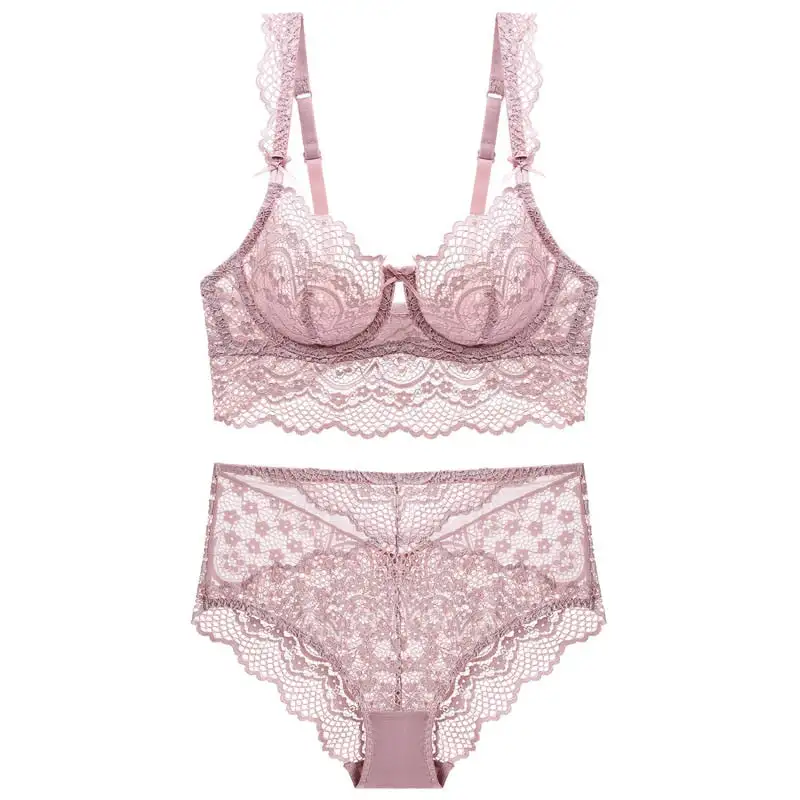 Ruffle Lace High-Waist Lingerie Set